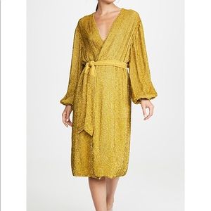 Retrofete Audrey Dress Size M in Citrus (Gold)